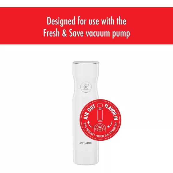 ZWILLING Fresh &amp; Save CUBE 4-in-1 Multifunctional Insert with Integrated Dual-Sided Measuring Spoon, Pour Spout, and Leveler, BPA-Free Plastic, Small, White