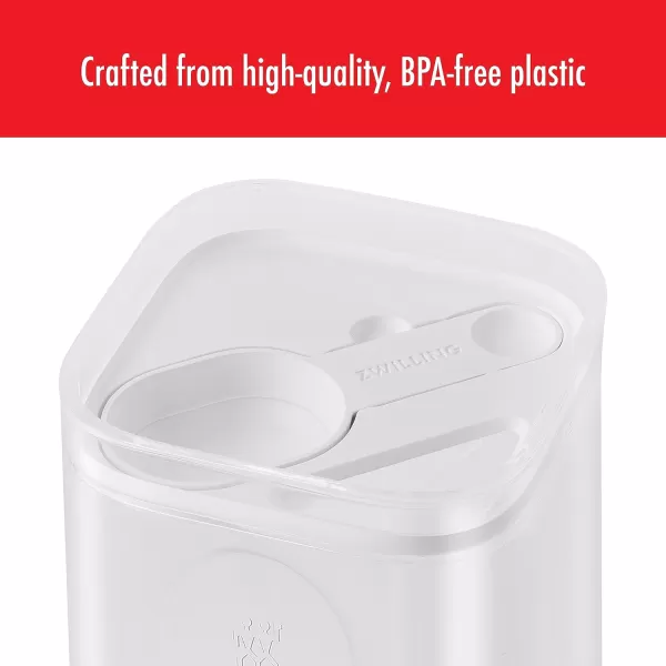 ZWILLING Fresh &amp; Save CUBE 4-in-1 Multifunctional Insert with Integrated Dual-Sided Measuring Spoon, Pour Spout, and Leveler, BPA-Free Plastic, Small, White