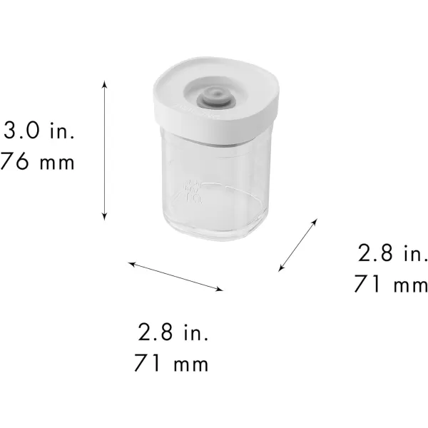 ZWILLING Fresh &amp; Save CUBE 4-in-1 Multifunctional Insert with Integrated Dual-Sided Measuring Spoon, Pour Spout, and Leveler, BPA-Free Plastic, Small, White