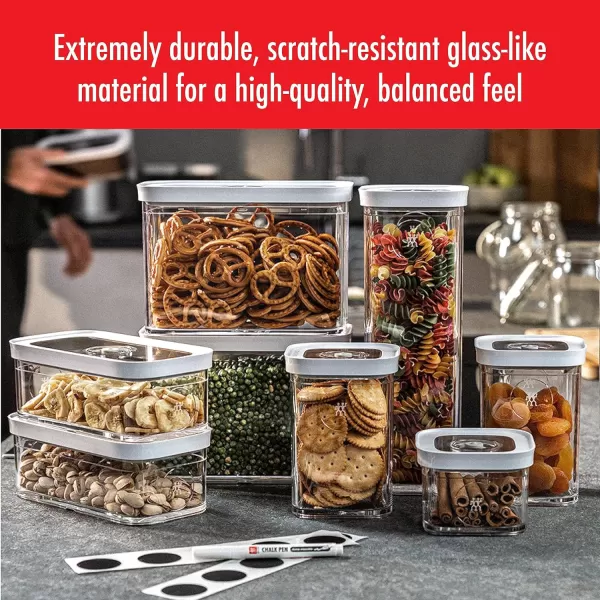 ZWILLING Fresh &amp; Save CUBE Storage Organizer, 3M, 3-qt, Pantry Organizers and Storage, Plastic, BPA-Free Airtight Dry Food Storage Container for Storing Cereal and more, Medium X-Tall, Clear