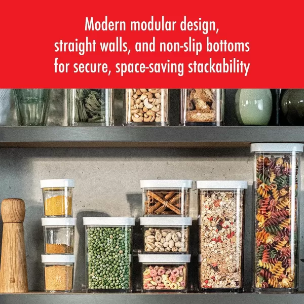 ZWILLING Fresh &amp; Save CUBE Storage Organizer, 3M, 3-qt, Pantry Organizers and Storage, Plastic, BPA-Free Airtight Dry Food Storage Container for Storing Cereal and more, Medium X-Tall, Clear
