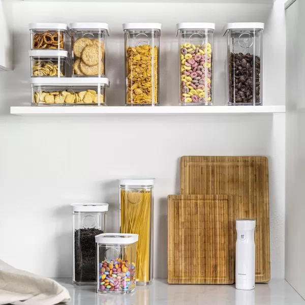 ZWILLING Fresh &amp; Save CUBE Storage Organizer, 3M, 3-qt, Pantry Organizers and Storage, Plastic, BPA-Free Airtight Dry Food Storage Container for Storing Cereal and more, Medium X-Tall, Clear
