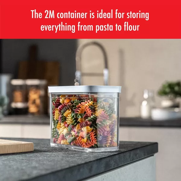 ZWILLING Fresh &amp; Save CUBE Storage Organizer, 3M, 3-qt, Pantry Organizers and Storage, Plastic, BPA-Free Airtight Dry Food Storage Container for Storing Cereal and more, Medium X-Tall, Clear