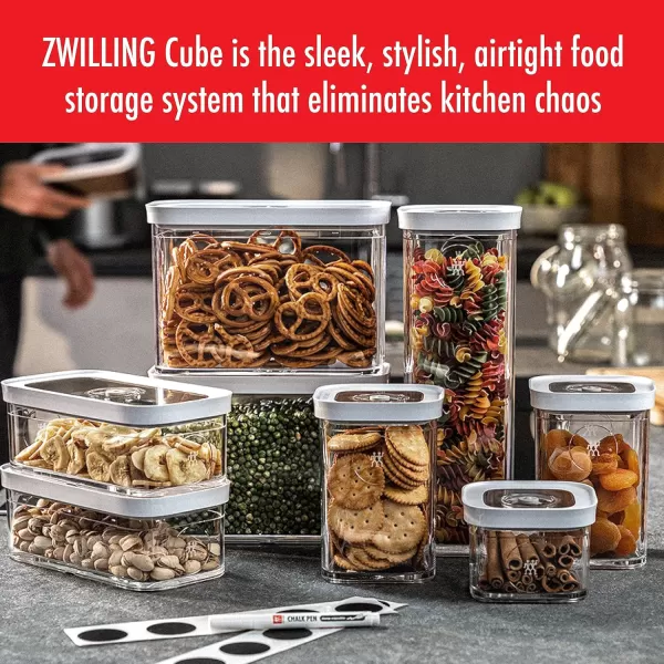 ZWILLING Fresh &amp; Save CUBE Storage Organizer, 3M, 3-qt, Pantry Organizers and Storage, Plastic, BPA-Free Airtight Dry Food Storage Container for Storing Cereal and more, Medium X-Tall, Clear