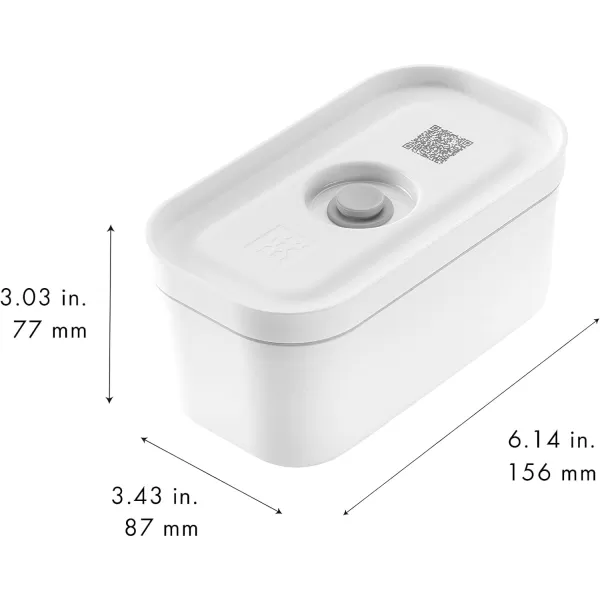ZWILLING Fresh &amp; Save Flat Lunch Box Large, Airtight Food Storage Container, Meal Prep Container, BPA-Free, Grey