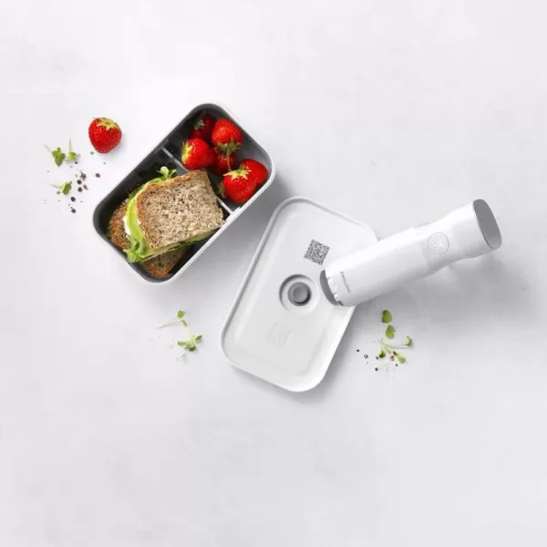 ZWILLING Fresh &amp; Save Flat Lunch Box Large, Airtight Food Storage Container, Meal Prep Container, BPA-Free, Grey