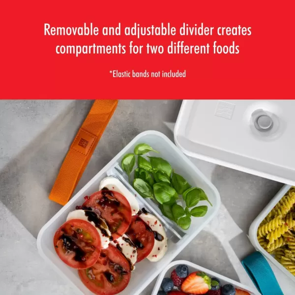 ZWILLING Fresh &amp; Save Flat Lunch Box Large, Airtight Food Storage Container, Meal Prep Container, BPA-Free, Grey