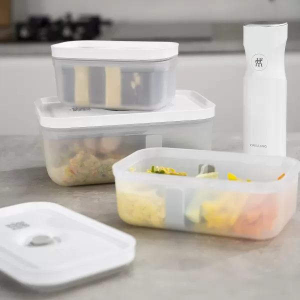 ZWILLING Fresh &amp; Save Flat Lunch Box Large, Airtight Food Storage Container, Meal Prep Container, BPA-Free, Grey