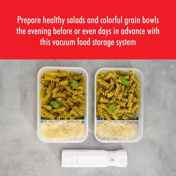 ZWILLING Fresh &amp; Save Flat Lunch Box Large, Airtight Food Storage Container, Meal Prep Container, BPA-Free, Grey