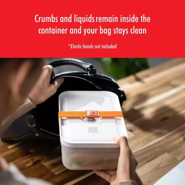 ZWILLING Fresh &amp; Save Flat Lunch Box Large, Airtight Food Storage Container, Meal Prep Container, BPA-Free, Grey