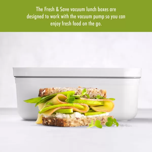 ZWILLING Fresh &amp; Save Flat Lunch Box Large, Airtight Food Storage Container, Meal Prep Container, BPA-Free, Grey