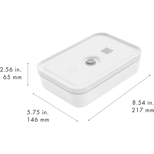 ZWILLING Fresh &amp; Save Flat Lunch Box Large, Airtight Food Storage Container, Meal Prep Container, BPA-Free, Grey
