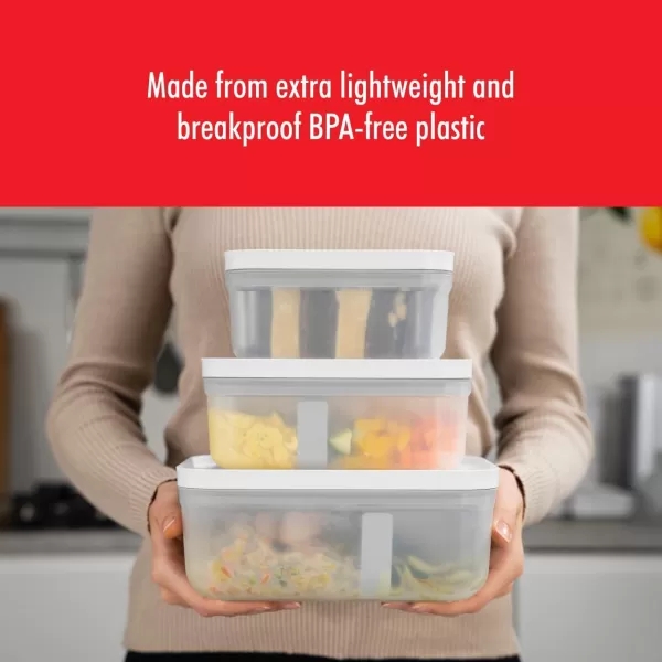 ZWILLING Fresh &amp; Save Flat Lunch Box Large, Airtight Food Storage Container, Meal Prep Container, BPA-Free, Grey