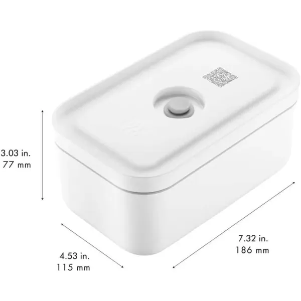ZWILLING Fresh &amp; Save Flat Lunch Box Large, Airtight Food Storage Container, Meal Prep Container, BPA-Free, Grey