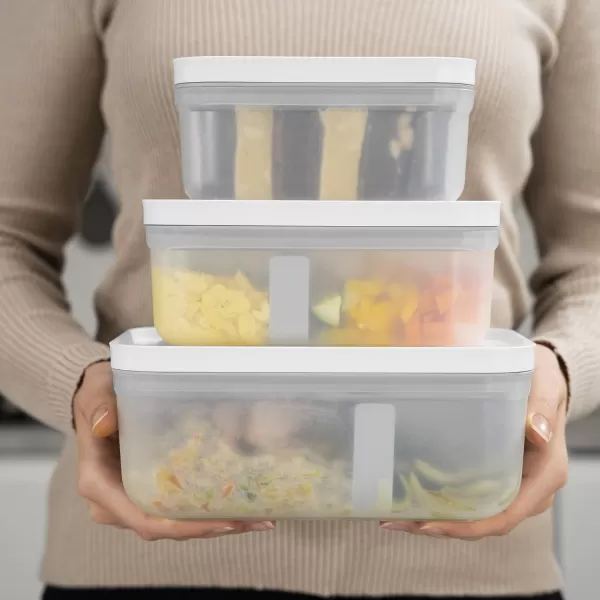 ZWILLING Fresh &amp; Save Flat Lunch Box Large, Airtight Food Storage Container, Meal Prep Container, BPA-Free, Grey