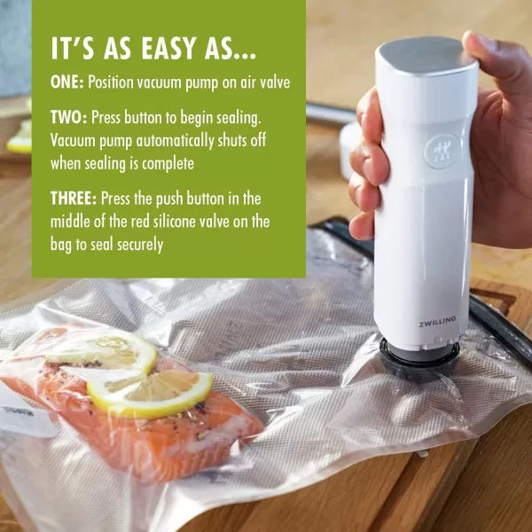 ZWILLING Fresh &amp; Save Handheld Vacuum Sealer Machine for Easy Storage