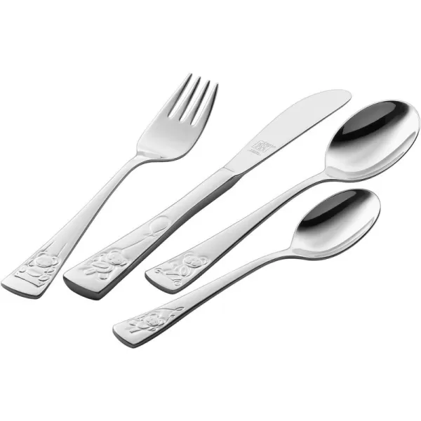 ZWILLING TWIN Kids Teddy 4-pc 18/10 Stainless Steel Flatware Set