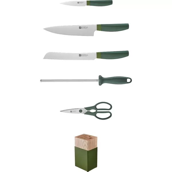 ZWILLING Now S Knife Block Set, 6-pc, Lime Green