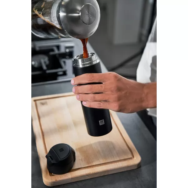 ZWILLING Thermo Travel Bottle, 15.2 oz, Matte Black