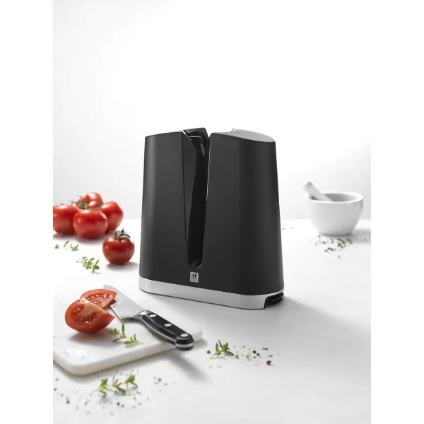 ZWILLING V-Edge Professional Knife Sharpener, for both Western and Japanese Blades, Black