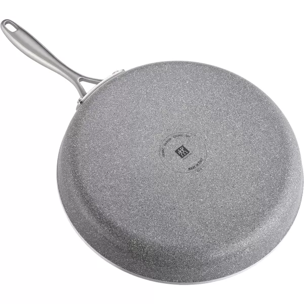 ZWILLING Vitale 12-inch Nonstick Frying Pan, Aluminum, Scratch Resistant, Made in Italy,Gray