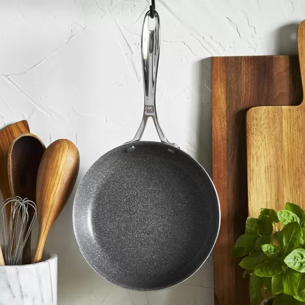 ZWILLING Vitale 12-inch Nonstick Frying Pan, Aluminum, Scratch Resistant, Made in Italy,Gray