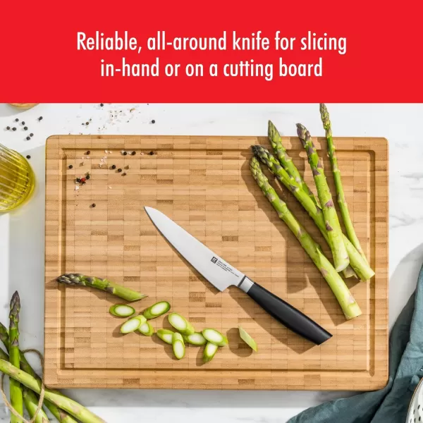 Zwilling All Star 5.5-inch Razor-Sharp Compact Chef Knife, German Knife, Made in Company-Owned German Factory with Special Formula Steel perfected for almost 300 Years, Gold Matte End Cap