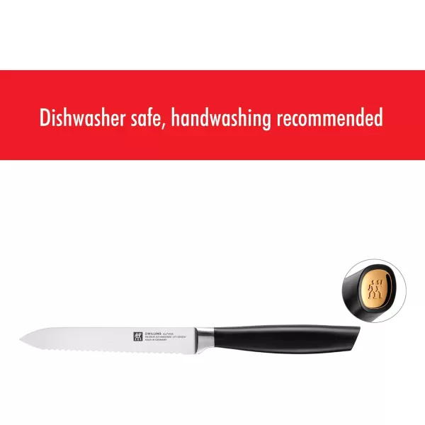 Zwilling All Star 5.5-inch Razor-Sharp Compact Chef Knife, German Knife, Made in Company-Owned German Factory with Special Formula Steel perfected for almost 300 Years, Gold Matte End Cap