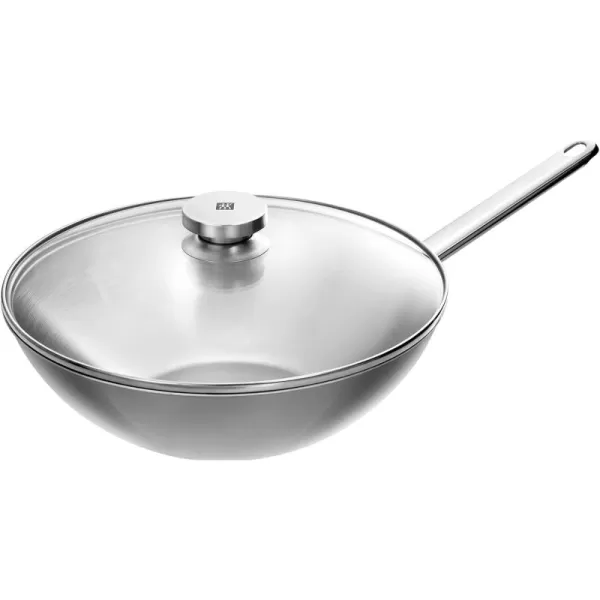 ZWILLING Plus 12-inch Stainless Steel Nonstick Wok with Lid