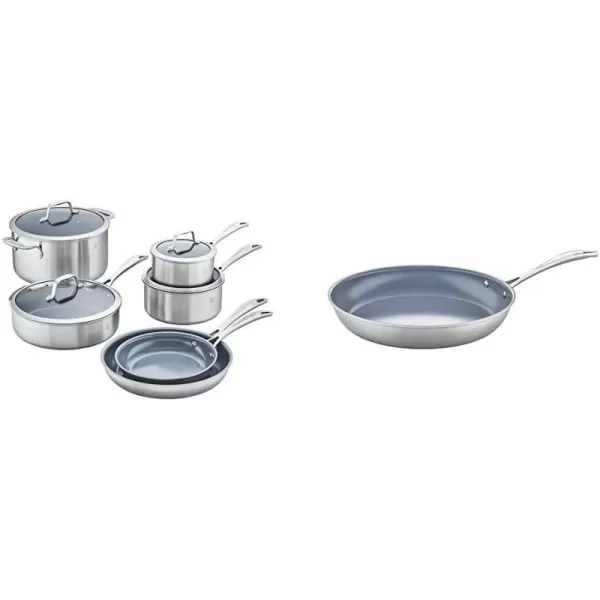 ZWILLING Spirit Energy + 10-pc Stainless Steel Ceramic Nonstick Cookware Set