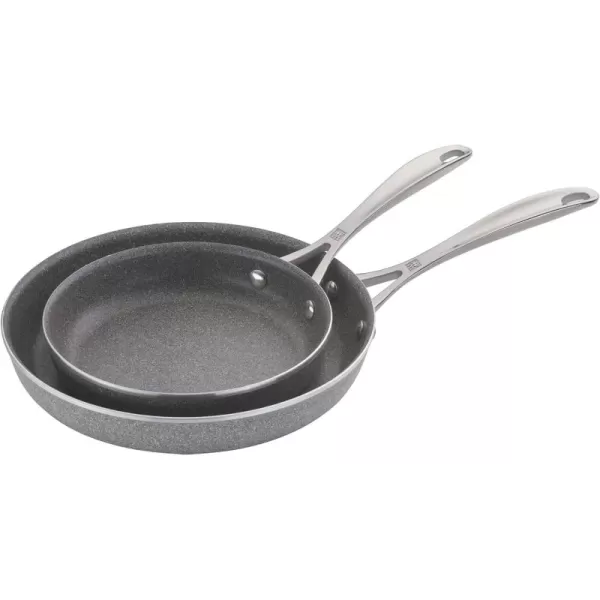 ZWILLING Vitale 12-inch Nonstick Frying Pan, Aluminum, Scratch Resistant, Made in Italy,Gray