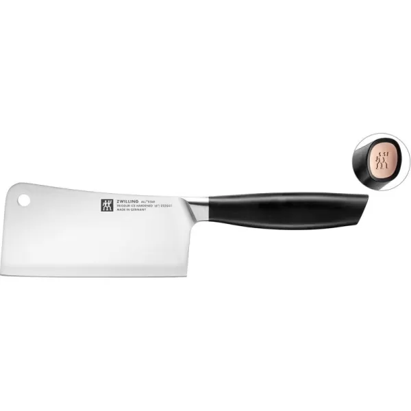Zwilling All Star 6-inch Meat Cleaver Knife, Razor-Sharp German Knife, Made in Company-Owned German Factory with Special Formula Steel perfected for almost 300 Years, Gold Polished End Cap
