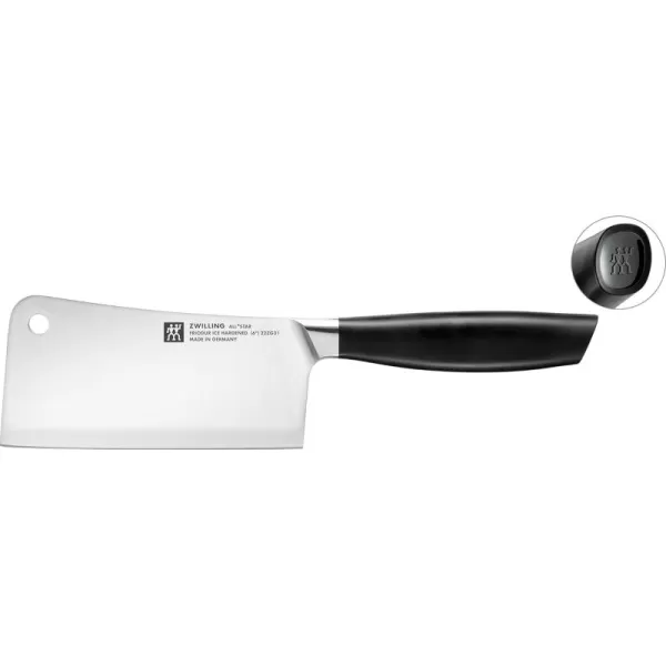 Zwilling All Star 6-inch Meat Cleaver Knife, Razor-Sharp German Knife, Made in Company-Owned German Factory with Special Formula Steel perfected for almost 300 Years, Gold Polished End Cap