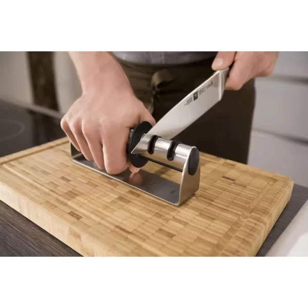 ZWILLING TWINSHARP Duo Stainless Steel Handheld Knife Sharpener, 9.5"