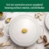imageBallarini Bellamonte Cast Iron Dutch Oven with Lid 425qt Serves 44 Crema WhiteCrema White
