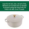 imageBallarini Bellamonte Cast Iron Dutch Oven with Lid 425qt Serves 44 Crema WhiteCrema White