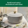 imageBallarini Bellamonte Cast Iron Dutch Oven with Lid 425qt Serves 44 Crema WhiteCrema White