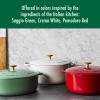 imageBallarini Bellamonte Cast Iron Dutch Oven with Lid 425qt Serves 44 Crema WhitePomodoro Red