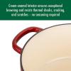 imageBallarini Bellamonte Cast Iron Dutch Oven with Lid 425qt Serves 44 Crema WhitePomodoro Red