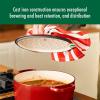 imageBallarini Bellamonte Cast Iron Dutch Oven with Lid 425qt Serves 44 Crema WhitePomodoro Red