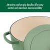 imageBallarini Bellamonte Cast Iron Dutch Oven with Lid 425qt Serves 44 Crema WhiteSaggio Green
