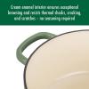imageBallarini Bellamonte Cast Iron Dutch Oven with Lid 425qt Serves 44 Crema WhiteSaggio Green
