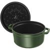 imageSTAUB Cast Iron Dutch Oven 4qt Round Cocotte Made in France Serves 34 CherryBasil