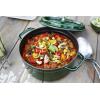 imageSTAUB Cast Iron Dutch Oven 4qt Round Cocotte Made in France Serves 34 CherryBasil