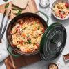 imageSTAUB Cast Iron Dutch Oven 4qt Round Cocotte Made in France Serves 34 CherryBasil