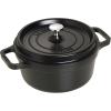 imageSTAUB Cast Iron Dutch Oven 4qt Round Cocotte Made in France Serves 34 CherryBlack