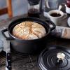 imageSTAUB Cast Iron Dutch Oven 4qt Round Cocotte Made in France Serves 34 CherryBlack