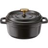 imageSTAUB Cast Iron Dutch Oven 4qt Round Cocotte Made in France Serves 34 CherryBlack