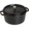 imageSTAUB Cast Iron Dutch Oven 4qt Round Cocotte Made in France Serves 34 CherryBlack