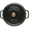 imageSTAUB Cast Iron Dutch Oven 4qt Round Cocotte Made in France Serves 34 CherryBlack